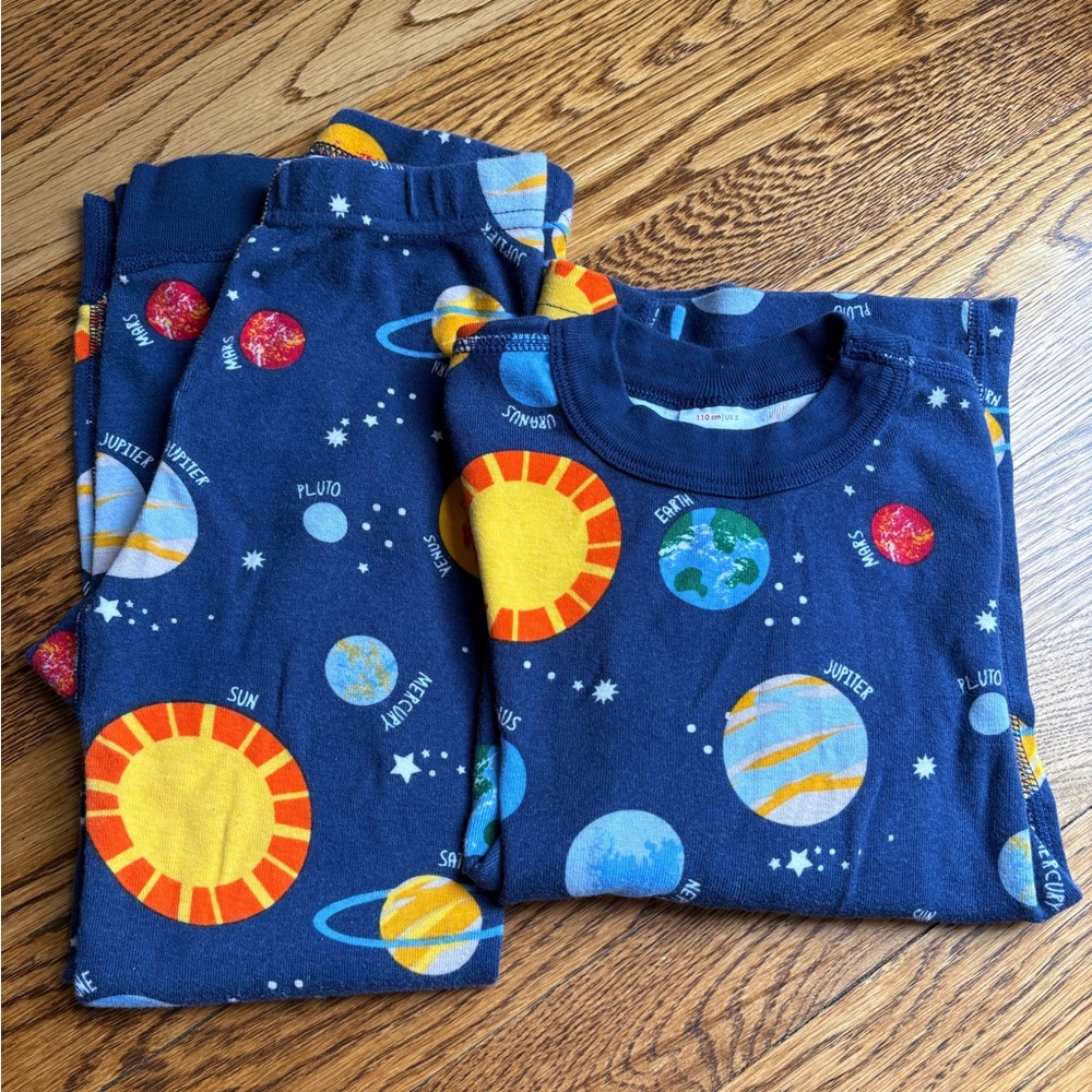 Hanna Andersson Navy Solar System Pajama Set